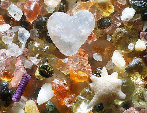 magnified ocean sand